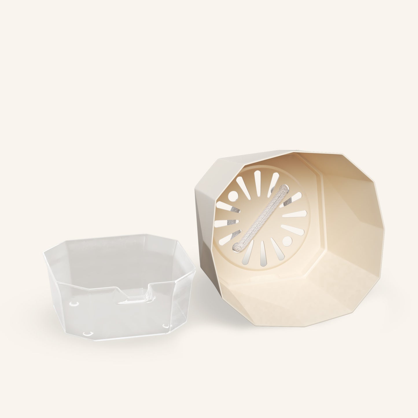 Pot avec réserve d eau hex