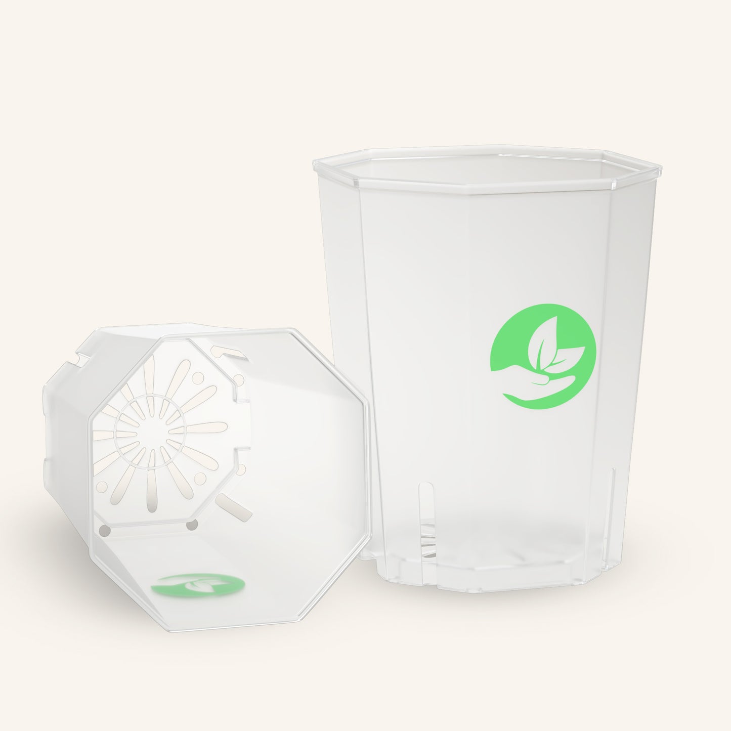 Square Clear Plant Pots