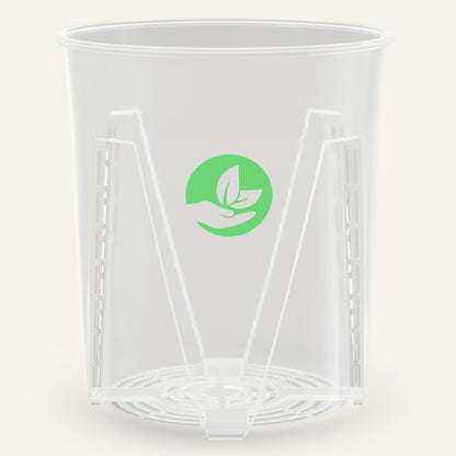 Grote doorzichtige plantenpot