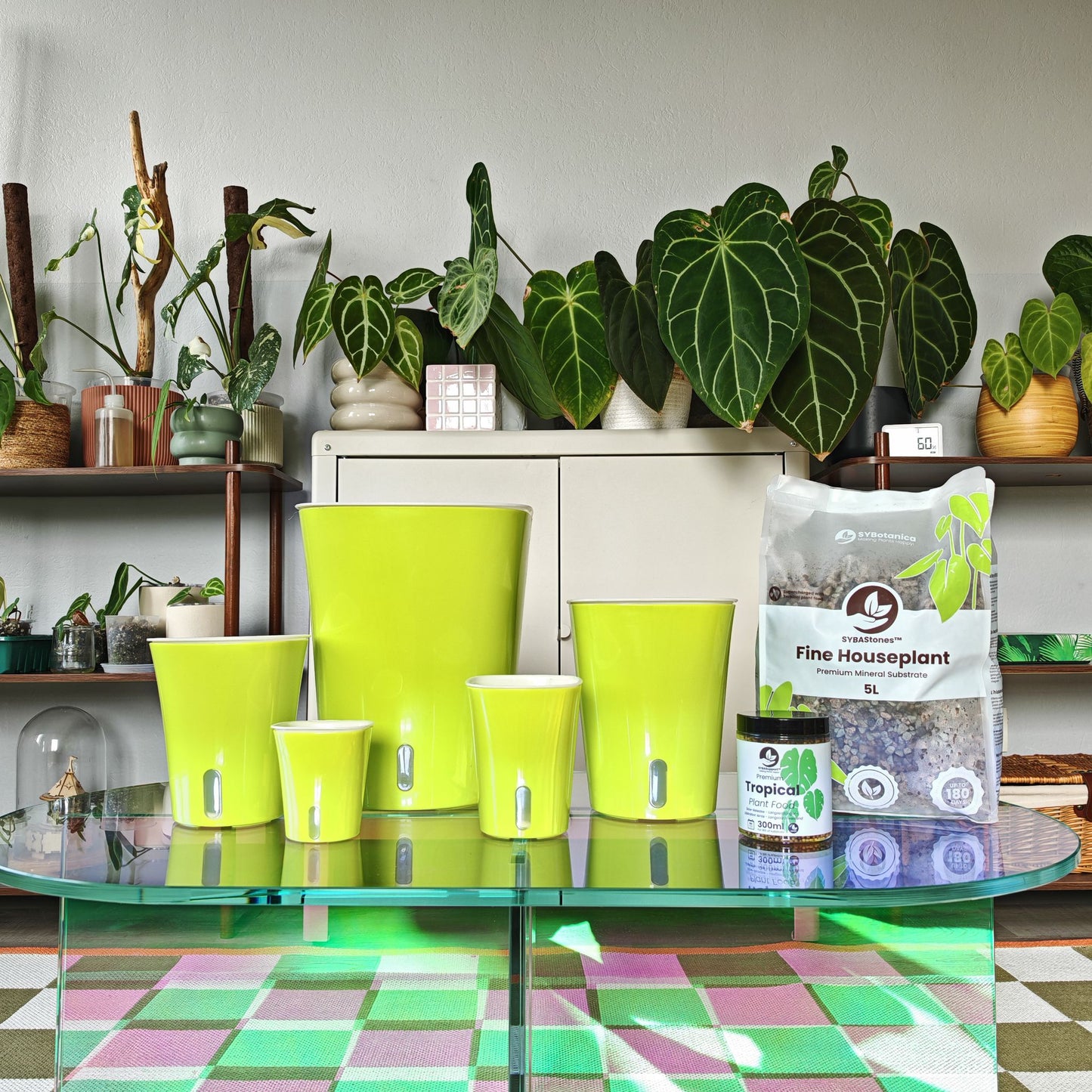 Mistura mineral fina para plantas de interior