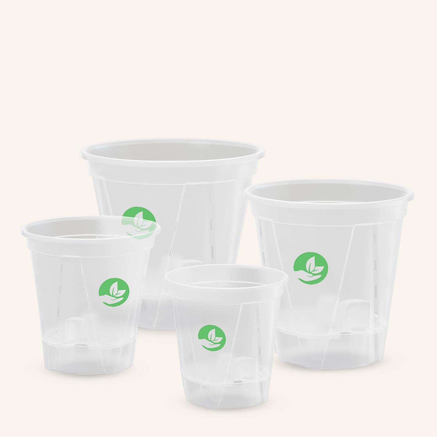 Zelfwaterende doorzichtige plantenpot