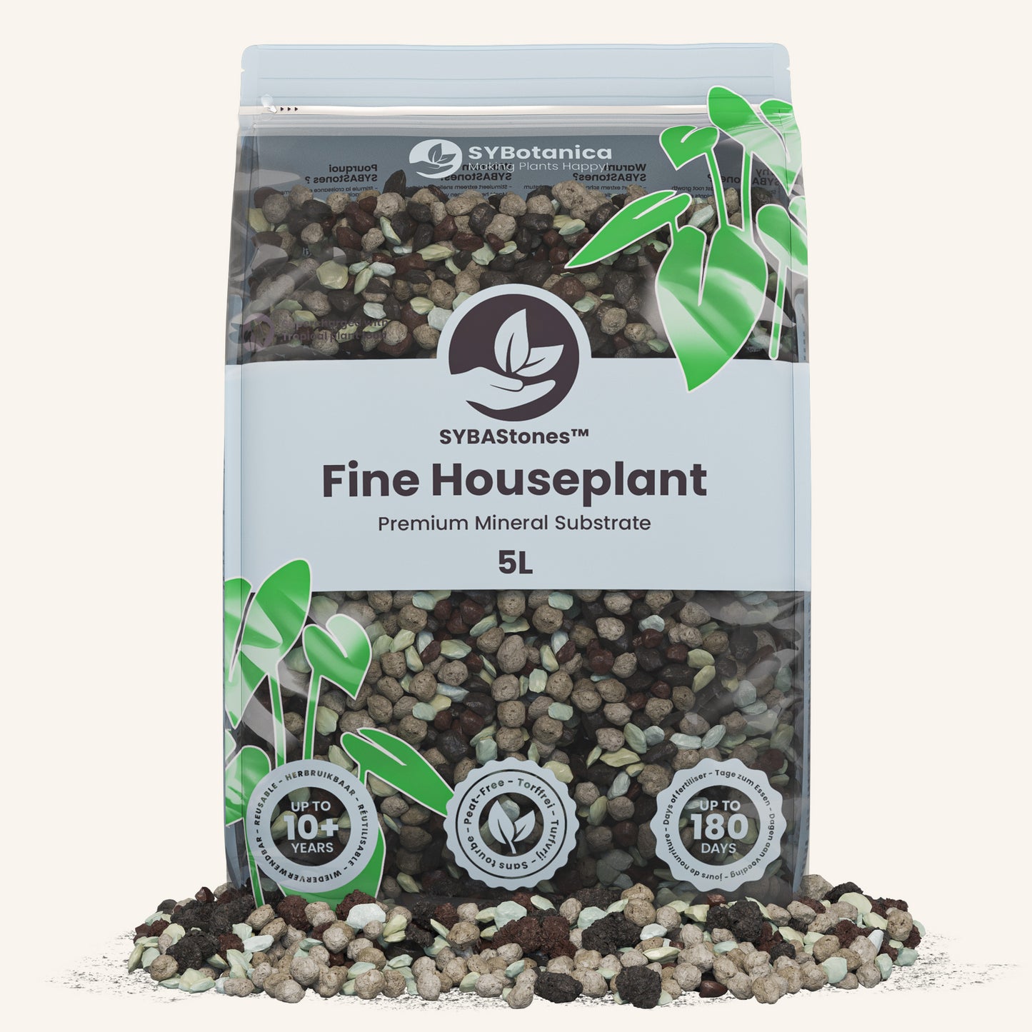 Mistura mineral fina para plantas de interior